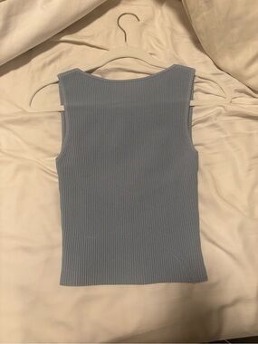 Light Blue Sculpt Knit Aritzia Top